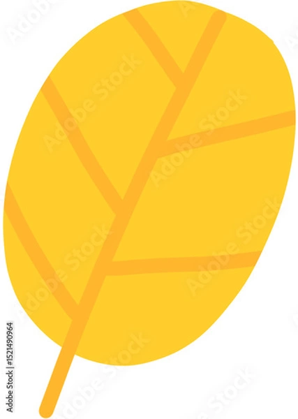 Obraz yellow leaf isolated on white background