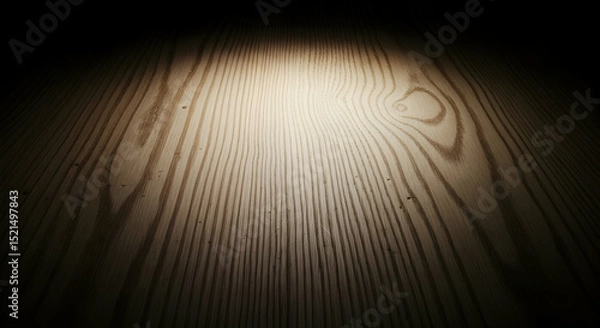 Fototapeta Wooden Texture Illuminated By A Single Light Source In Dramatic Style