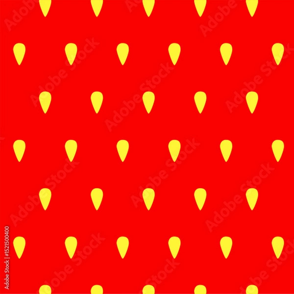 Fototapeta Strawberry seamless pattern with seeds. Fruit strawberry jam background. Flat Vector illustration