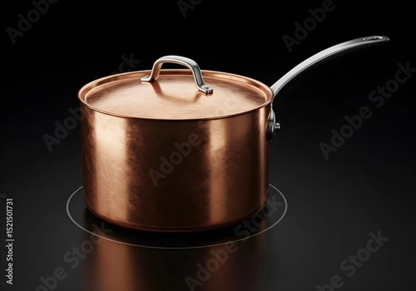 Obraz Induction-Compatible Copper Saucepan