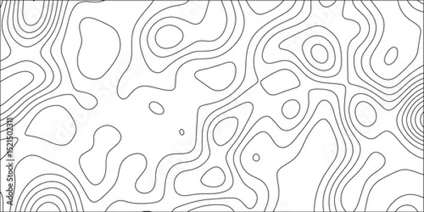 Obraz Abstract lines background. Contour maps. Vector illustration. The stylized height of the topographic map contour in lines and contours isolated on transparent. technology topo landscape grid map text	