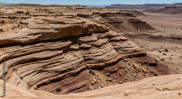 Fototapeta Grand Landscape Of A Scenic Desert Canyon And Rock Geological Formation