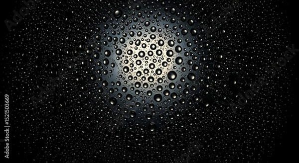 Fototapeta Abstract Metallic Surface With Water Drops For Background Or Wallpaper