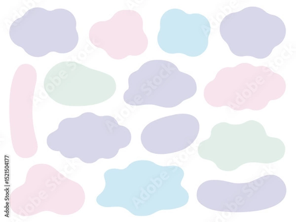 Obraz 淡くて可愛いパステルのふんわりフレーム