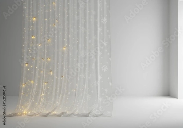Obraz Curtain of Fireflies and Snowfall