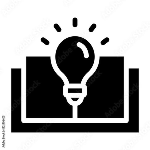 Fototapeta Knowledge Vector Glyph Icon Design