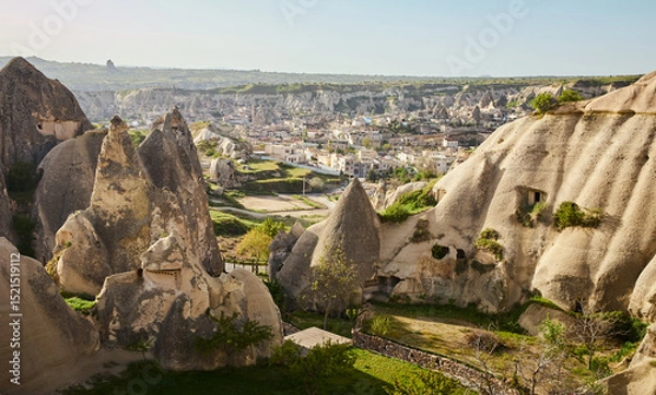 Obraz Panorama of Goreme town in Cappadocia, Turkey