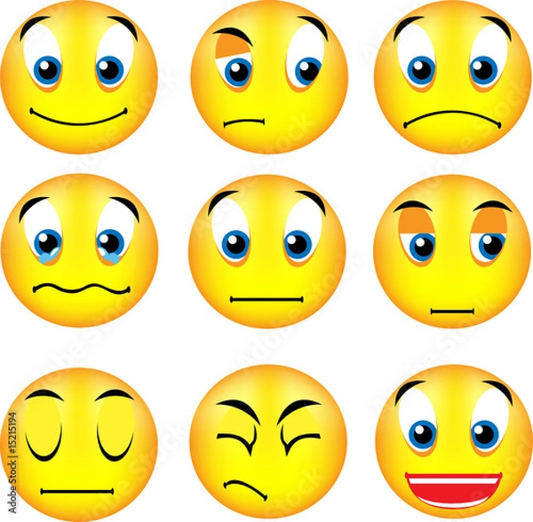 Obraz vector smiley emoticons