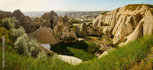 Obraz Panorama of Goreme town in Cappadocia, Turkey