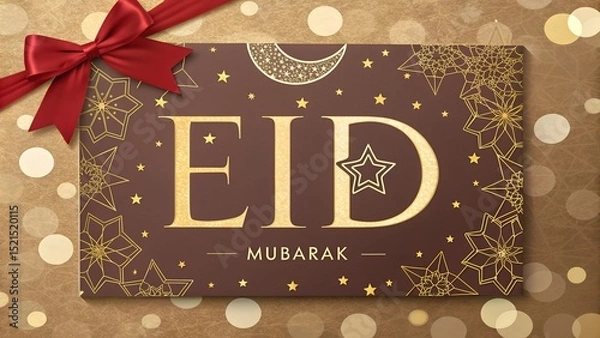 Fototapeta eid mubarak gift card