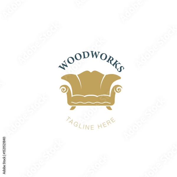 Fototapeta Woodwork Logo sofa logo
