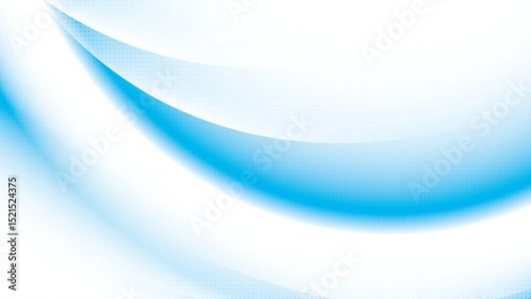 Fototapeta Colorful abstract background with white and blue color curve lines, halftone effect, dot pattern. Vector illustration.