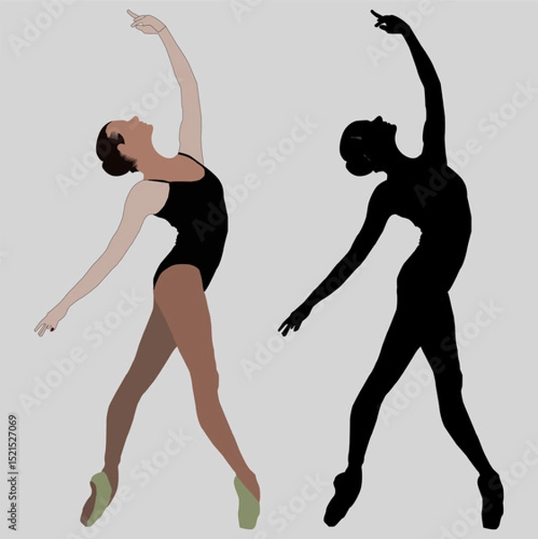 Obraz ballet dancer silhouettes