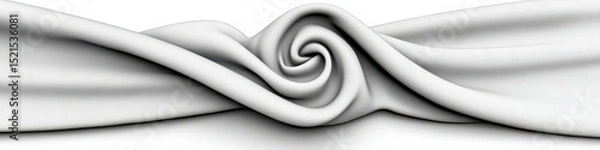 Fototapeta Abstract Gray Fabric Spiral Soft Texture and Wave Design