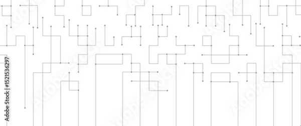 Obraz Vector abstract technological with linear geometric background