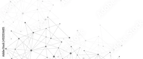 Fototapeta Vector abstract background technological with global connection design with line and dots