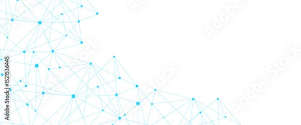 Fototapeta Vector abstract minimalist lines and dots technology pattern geometric background	