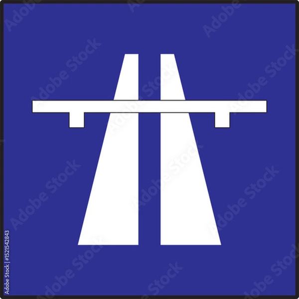 Obraz Vector illustration of road and bridge icon