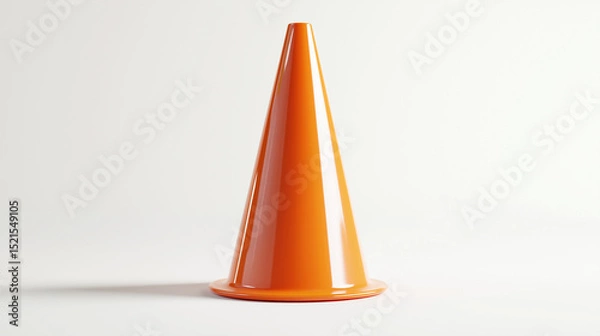 Fototapeta traffic cone on a white background