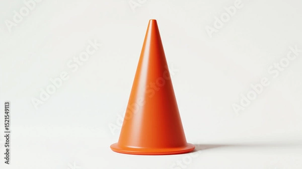 Fototapeta traffic cone on a white background