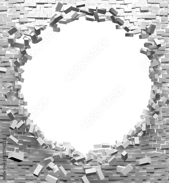 Obraz broken wall frame