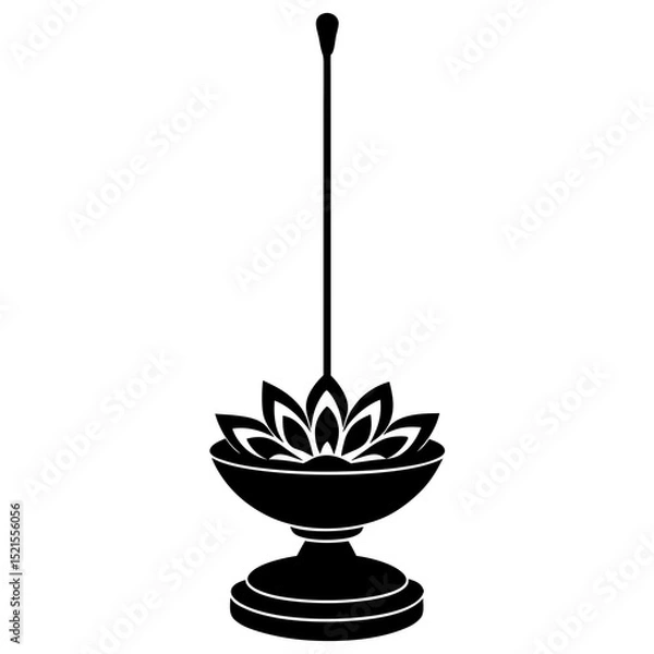 Fototapeta antique candlestick with candle