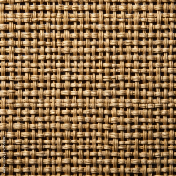 Obraz Close-Up of Woven Natural Fiber Texture, Rustic Rattan Weaving Pattern, Organic Straw Craft, Traditional Handmade Basket Material