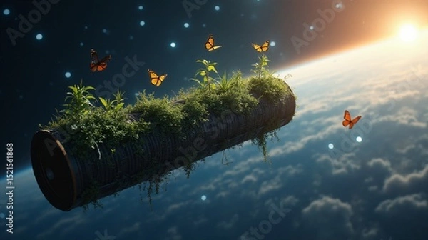 Fototapeta Life and Nature in Space