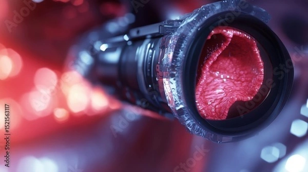 Fototapeta Captivating close up of a lens reflecting raw texture and vibrant emotion in a blurred dramatic