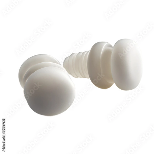 Fototapeta Pair of soft silicone earplugs, isolated on a empty plain background