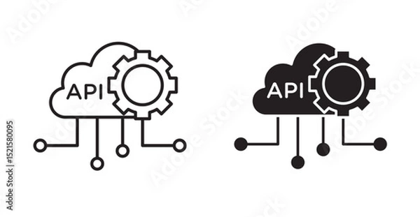 Fototapeta Api cloud icon