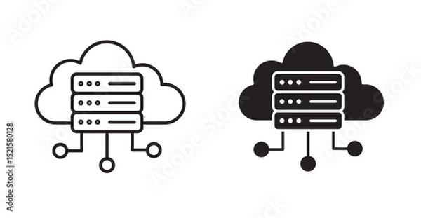 Fototapeta cloud server icon