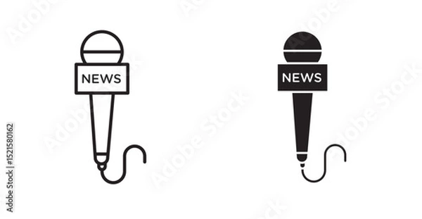 Obraz news microphone icon