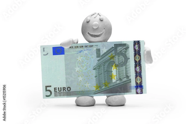 Obraz Mann Knete Geld Euro