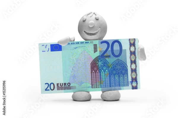 Obraz Mann Knete Geld Euro