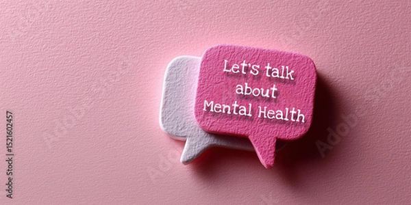 Fototapeta Let’s talk about mental health speech bubble