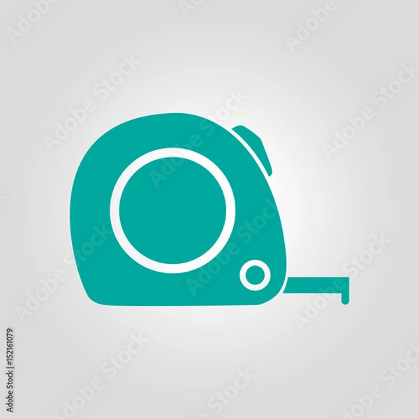 Fototapeta  Tape measure icon. Roulette construction  symbol. Dimensions and measurements. Create a cutting card.