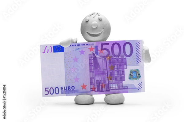 Obraz Mann Knete Geld Euro