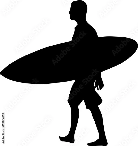 Obraz surfer silhouette vector
