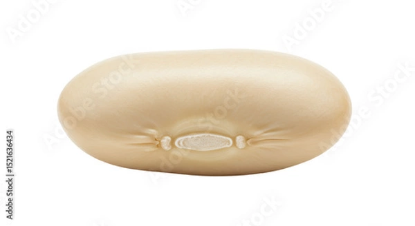 Fototapeta Isolated Close-up of a Single Dry White Bean