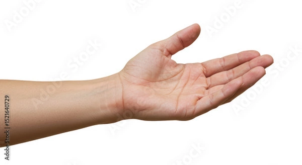 Fototapeta Isolated Open Hand Gesture Offering or Receiving