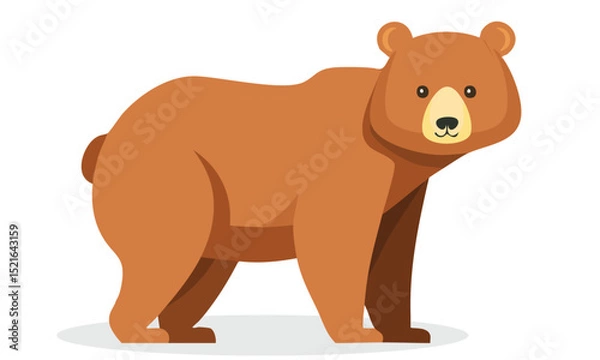 Obraz Cartoon Brown Bear vector illustration