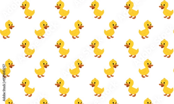Fototapeta cute seamless pattern with ducks