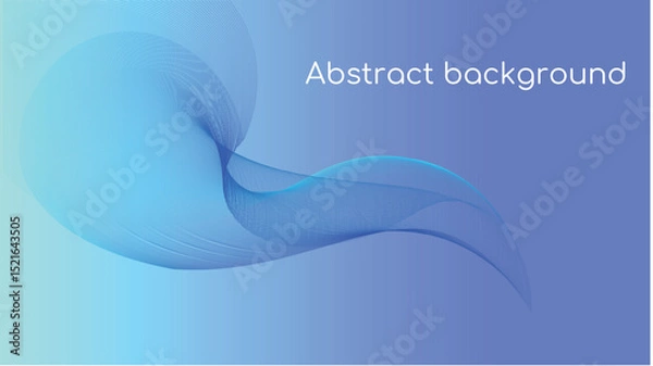 Fototapeta Abstract Wave in Blue Tones for Presentation