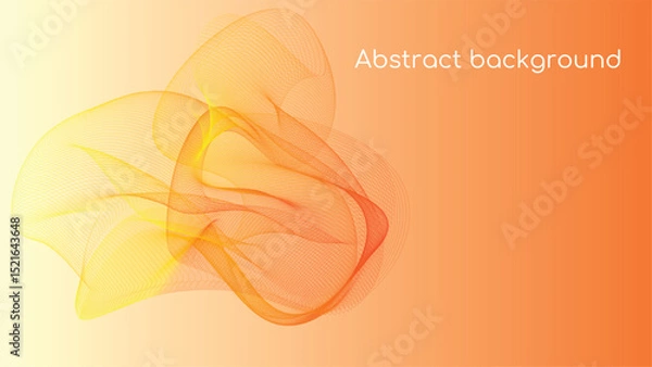 Fototapeta Abstract Wave Composition in Orange Tones