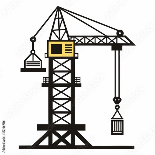 Fototapeta construction crane silhouette