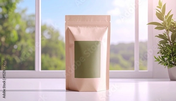 Obraz Organic Tea Pouch Packaging Mockup – Eco-Friendly Design