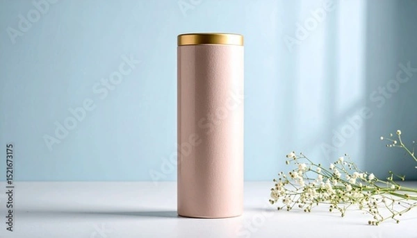 Obraz Herbal Tea Cylinder Box Mockup – Luxury Packaging Design