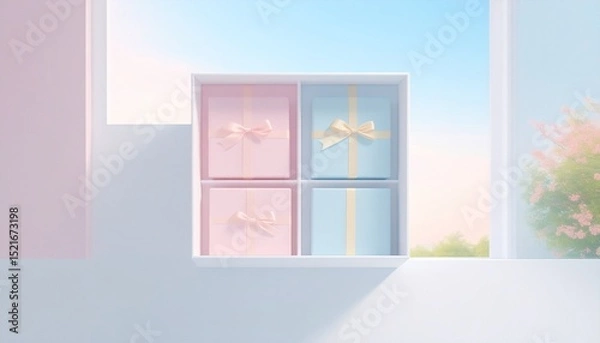 Obraz Luxury Tea Gift Box Set Mockup – Multiple Flavors