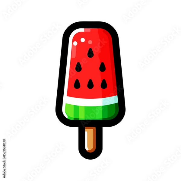 Fototapeta Watermelon Popsicle: A Refreshing Summer Treat